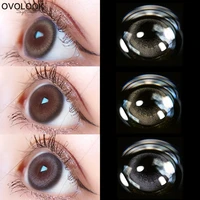 ovolook 2pcspair lenses colored lenses for eyes 3tone contact lenses eye color lenses contacts 24 degrees for myopia yearly use