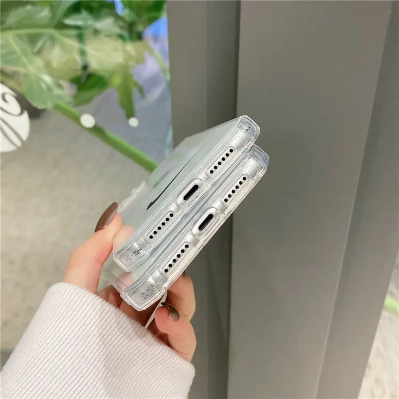 

Cute Side Pattern Phone Case For iPhone 12 Mini 12 11 Pro X XR XS Max 7 8 Plus SE 2 Fashion Love Heart Clear Soft TPU Phone Case