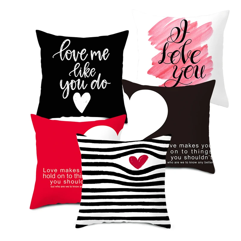 Декоративная наволочка для дивана Fuwatacchi День Св. Валентина Подарочный чехол