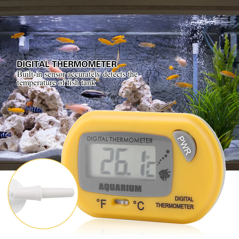 LCD Digital Thermometer for Aquarium Fish Tank Indoor Convenient Temperature Sensor Gauge Meter Water Controller | Дом и сад