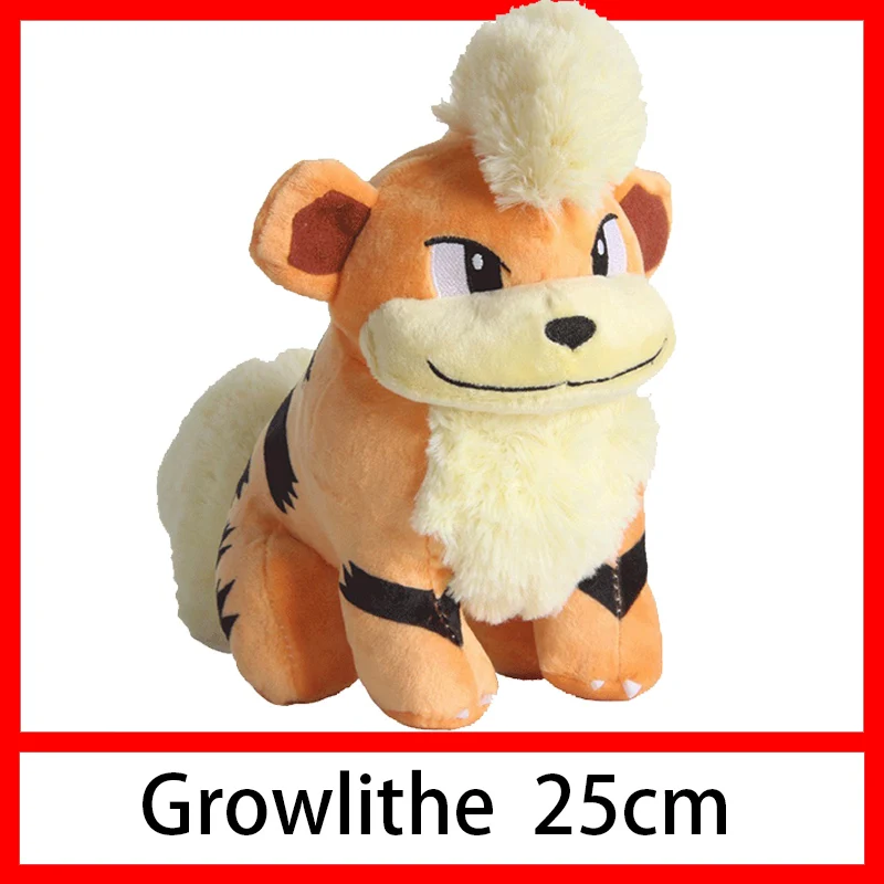 25cm Growlithe Детектива Пикачу Jigglypuff чармандер Сквиртл плюшевые игрушки мягкие милые захватные машины куклы для детей Забавный подарок - Цвет: 25cm Growlithe