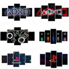Плакаты с логотипом игровой консоли PlayStation, Современный домашний декор, картины для игровой арены, 5 шт., печать на холсте, модульная настенная художественная живопись