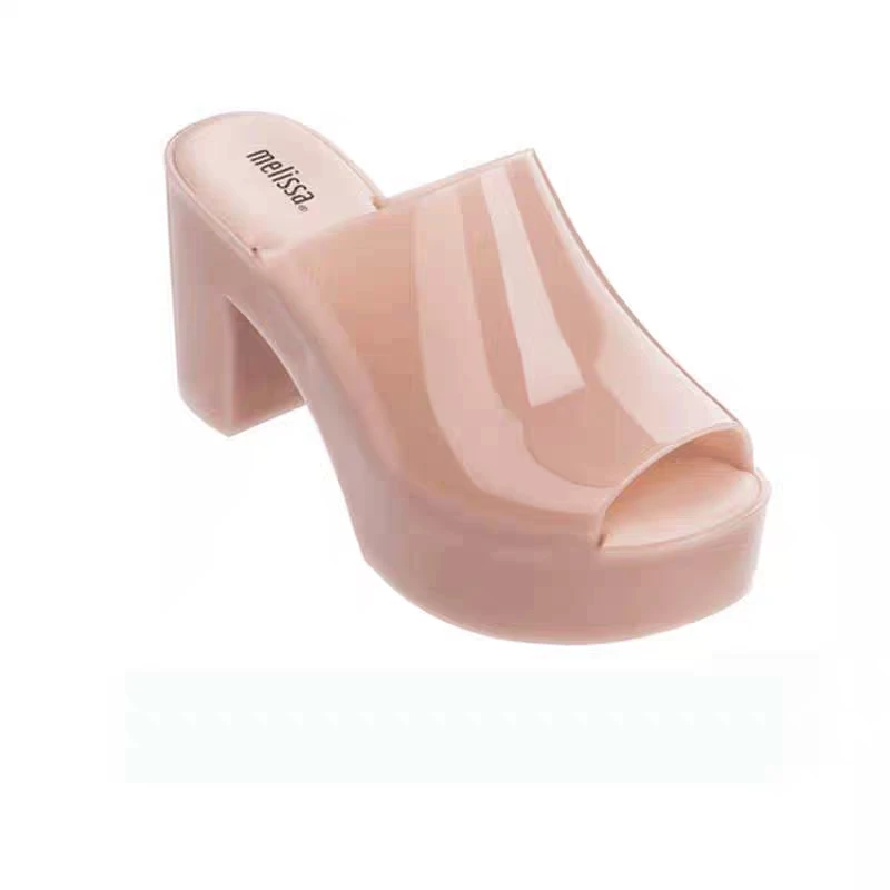 Новинка 2020 женские сандалии Melissa Mule на высоком каблуке сандалии-желе модные