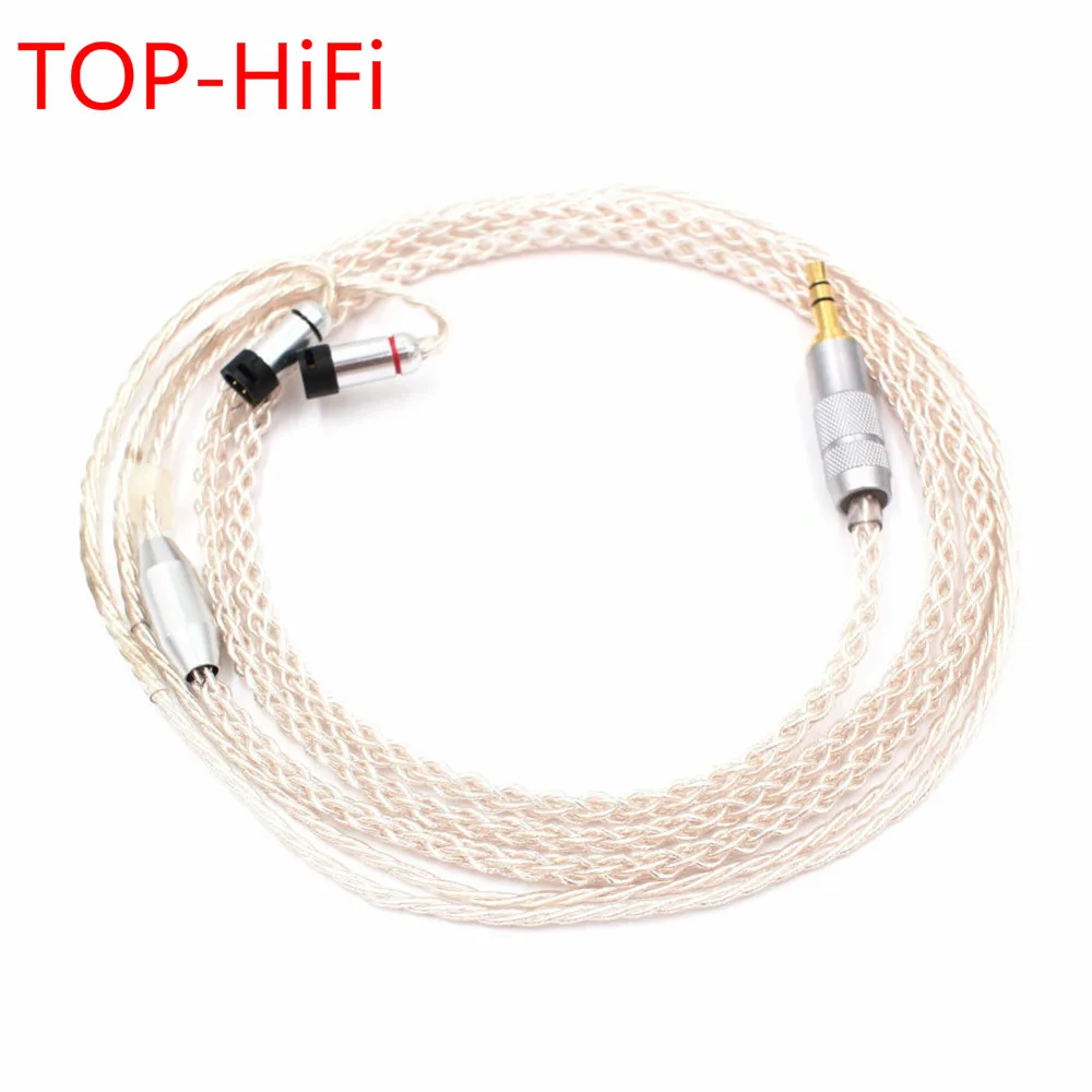 TOP-HiFi  Free Shipping 1.2m 8 Cores Audio Upgrade Cable Compatible with ie8i/ie80/ie80s Headphones