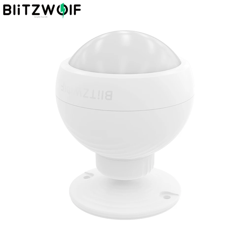Беспроводной детектор движения BlitzWolf инфракрасный 110 ° управление Zigbee для умного