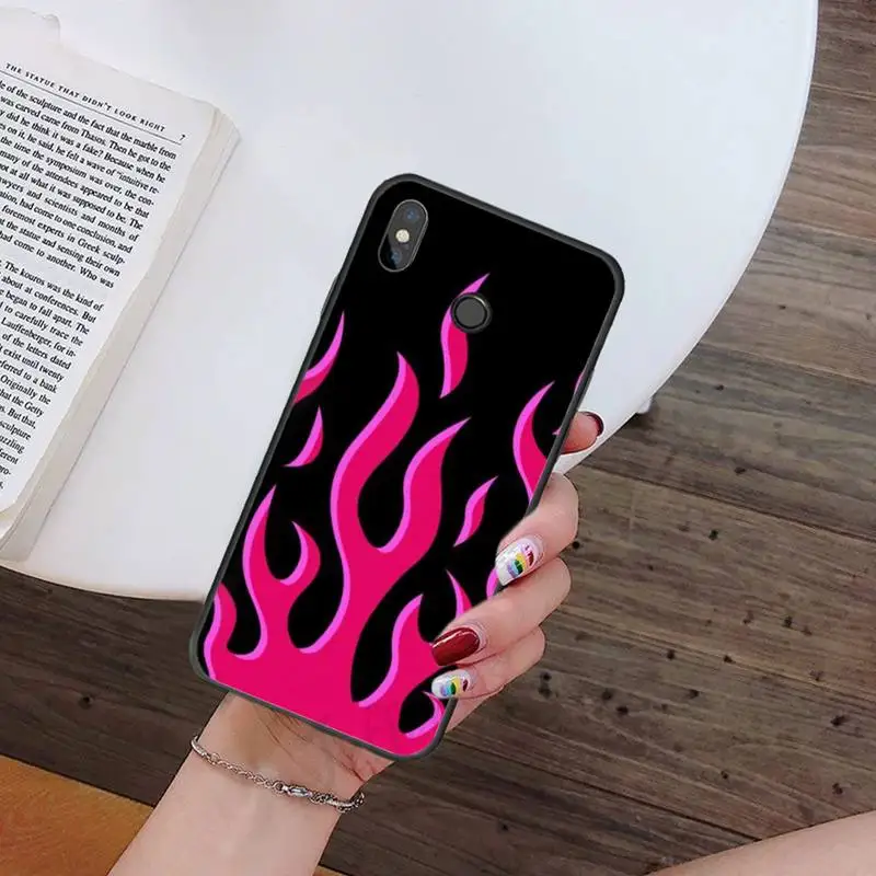 

Fashion flame Fire pattern Phone Case For Xiaomi Redmi note 7 8 9 t k30 max3 9 s 10 pro lite