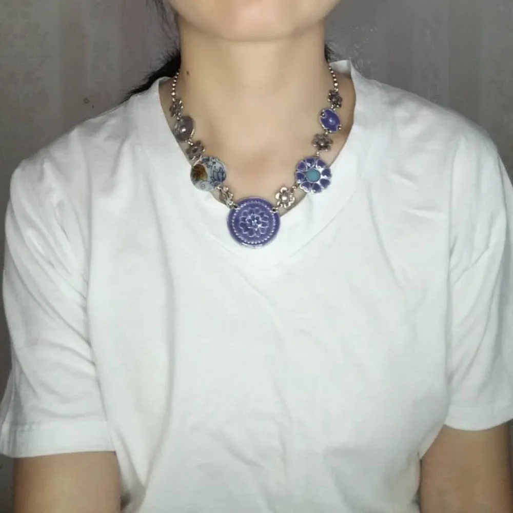 Модное ожерелье для женщин модные ювелирные изделия цинковый сплав древнее