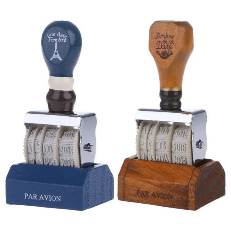 Деревянный штамп с датой для сделай сам скрапбукинг крафтовый декор колесо на