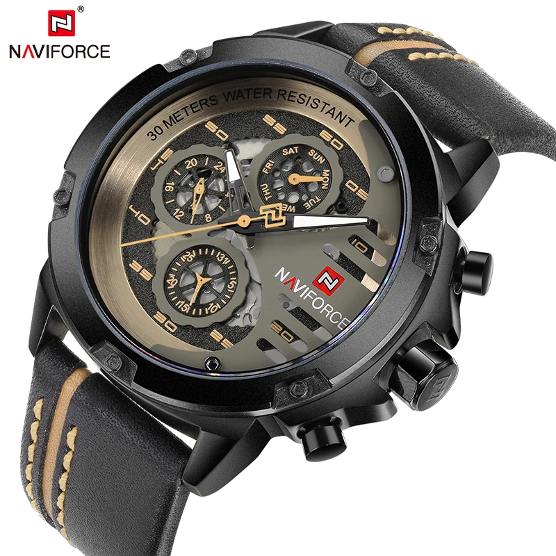 Новинка NAVIFORCE мужские креативные спортивные военные часы мужские деловые часы наручные часы Мужские Роскошные повседневные часы Relogio Masculino