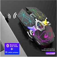 x13 wireless gaming mouse dual mode 2 4g bluetooth 5 0 usb rechargeable gamer backlight mice 6 buttons 2400 dpi wireless mause