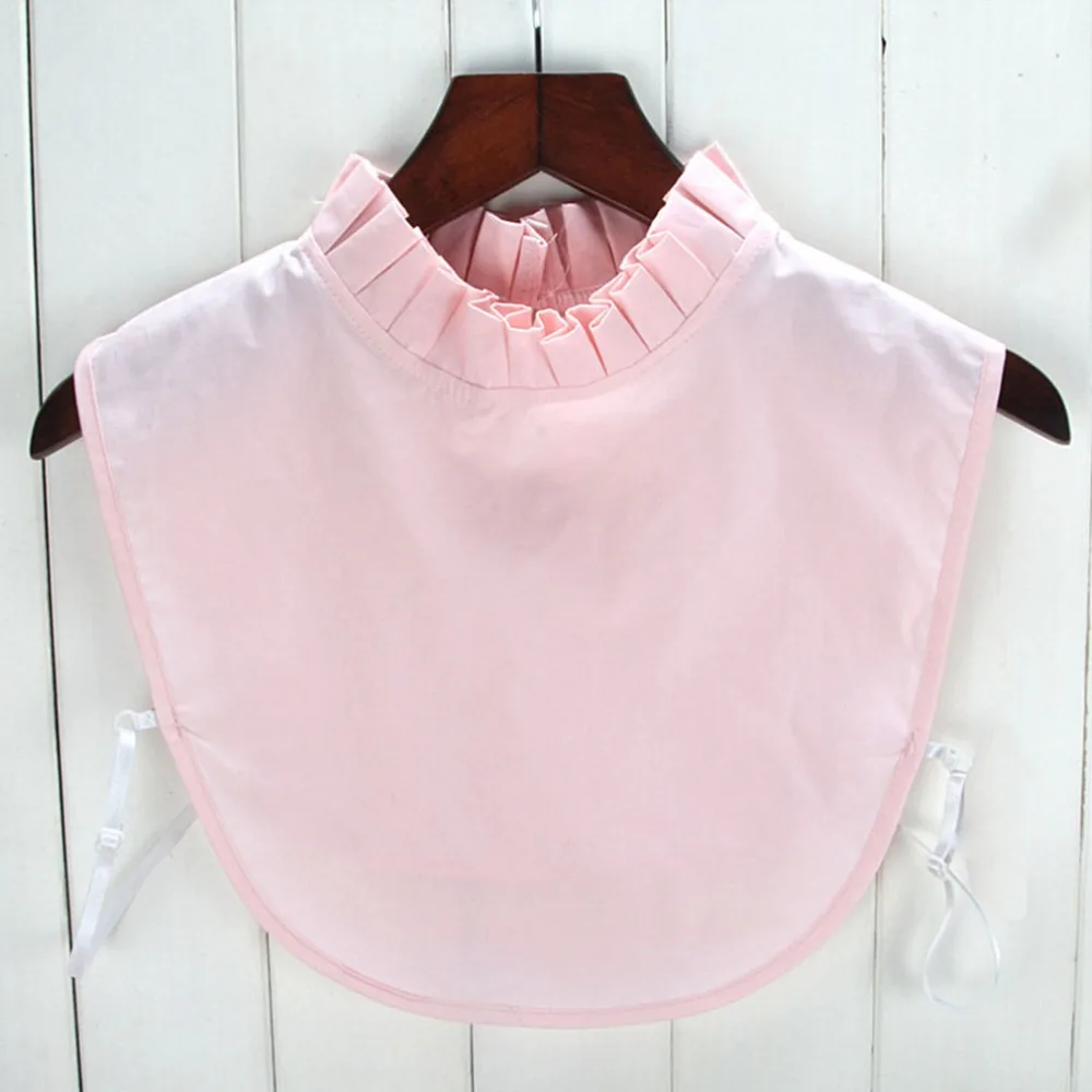 

Petal Embroidery Shirt Fake Collar White Tie Vintage Detachable Collar False Collar Lapel Blouse Top Women Clothes Accessories