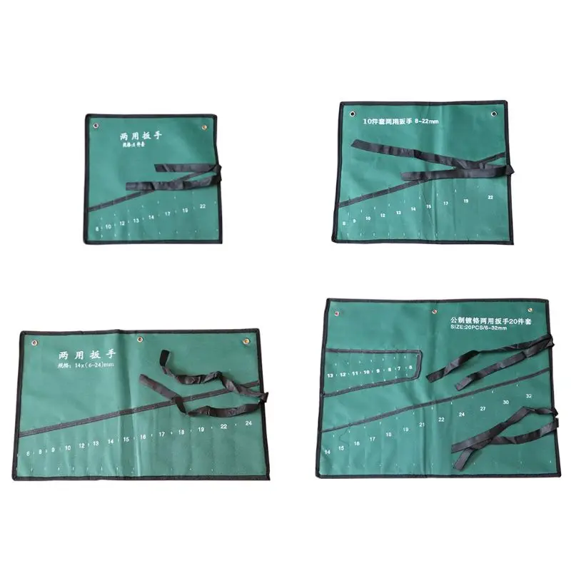 Карманы гаечный ключ рулон органайзер для хранения сумка Холщовый чехол 8/10/14/20