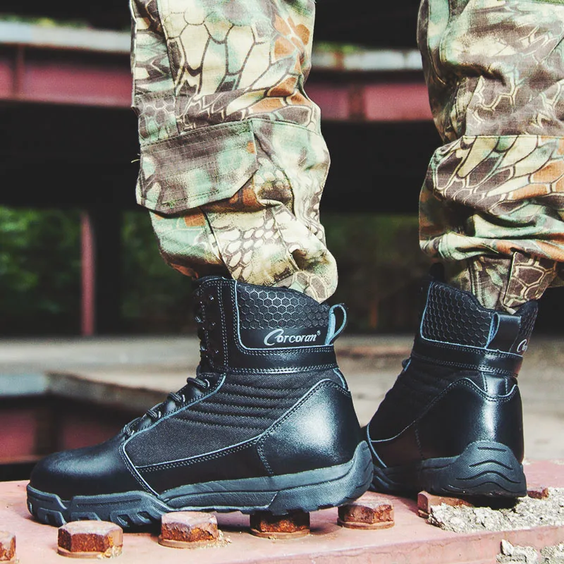 Оригинальные повседневные мужские ботинки высокого качества в военном стиле на