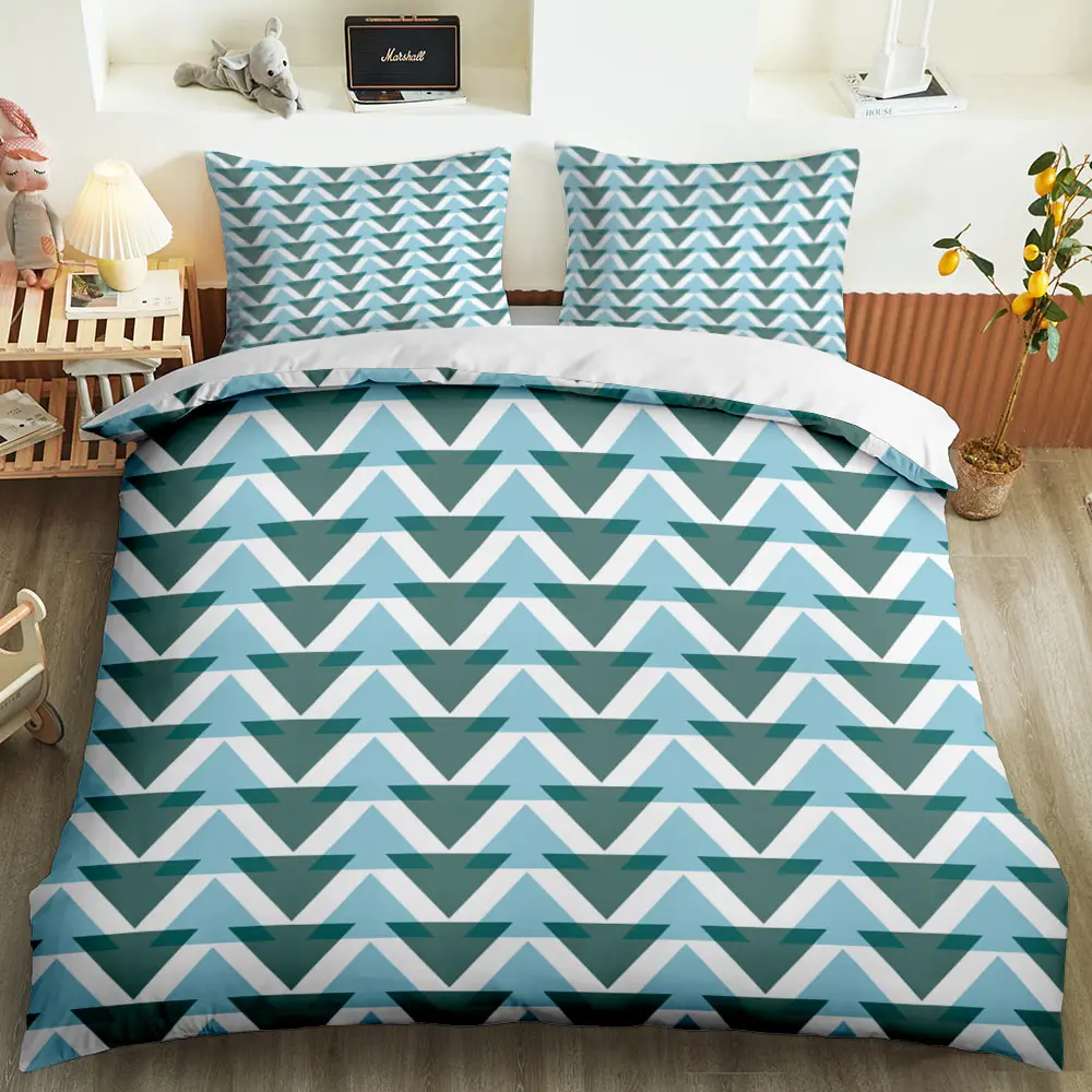 2020 Новый Геометрическая форма контрастных цветов постельное белье 2/комплект из 3