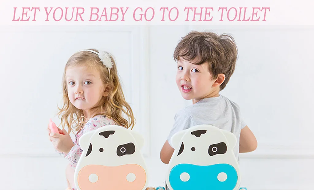 Детская Милая коровья горшок унитаз обучающая сковорода сиденье для унитаза