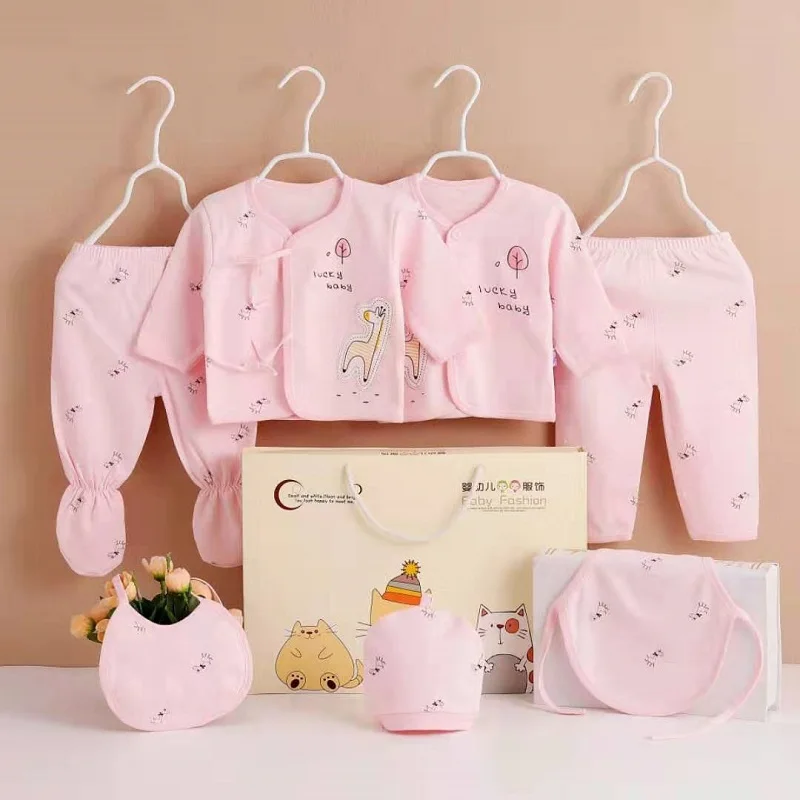 0-3 Months Infant Clothing Set Cotton Autumn Newborn Boys Clothes Baby Underwear for Girls Print New Born Baby Girl Suits