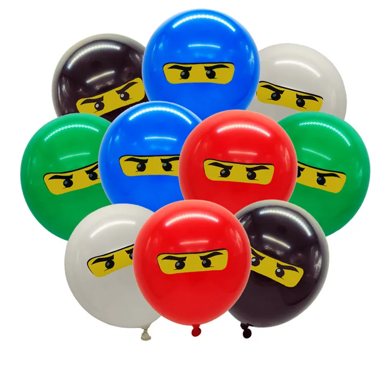 

10-20pcs Ninjago Balloons for Boys Kids Toy Birthday Party Decoration 12 inch Latex Balloon Party Supplies Antistress Toy