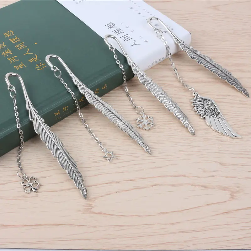 

Creative Chinese style feather bookmark metal souvenir boys and girls girlfriends classmate gifts bookmarks for books