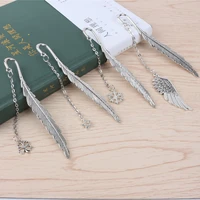 creative chinese style feather bookmark metal souvenir boys and girls girlfriends classmate gifts bookmarks for books