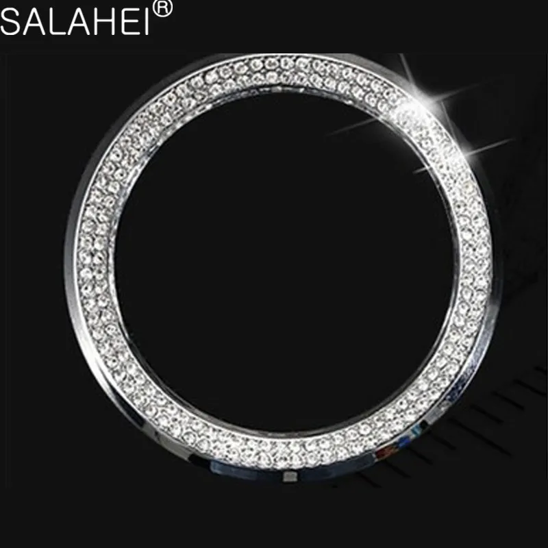 

Bling Rhinestones Crystal Car Steering Wheel Logo Decorative Circle For BMW 3 5 GT7 Series X6 X5 X1 X3 Styling Car Accessories