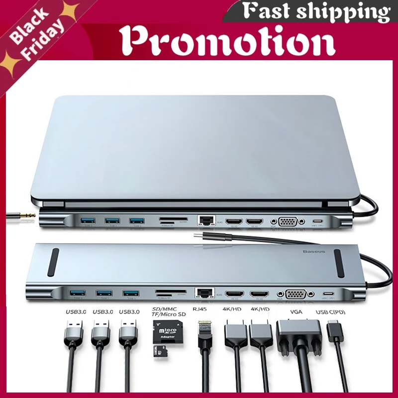 Preise Usb C Hub Für Macbook Pro Air Usb-C Typ C Hub Zu 4khd Vga Rj45 Multi Ports Usb 3,0 Usbc Typ-C Hub Mit Pd Power Adapter