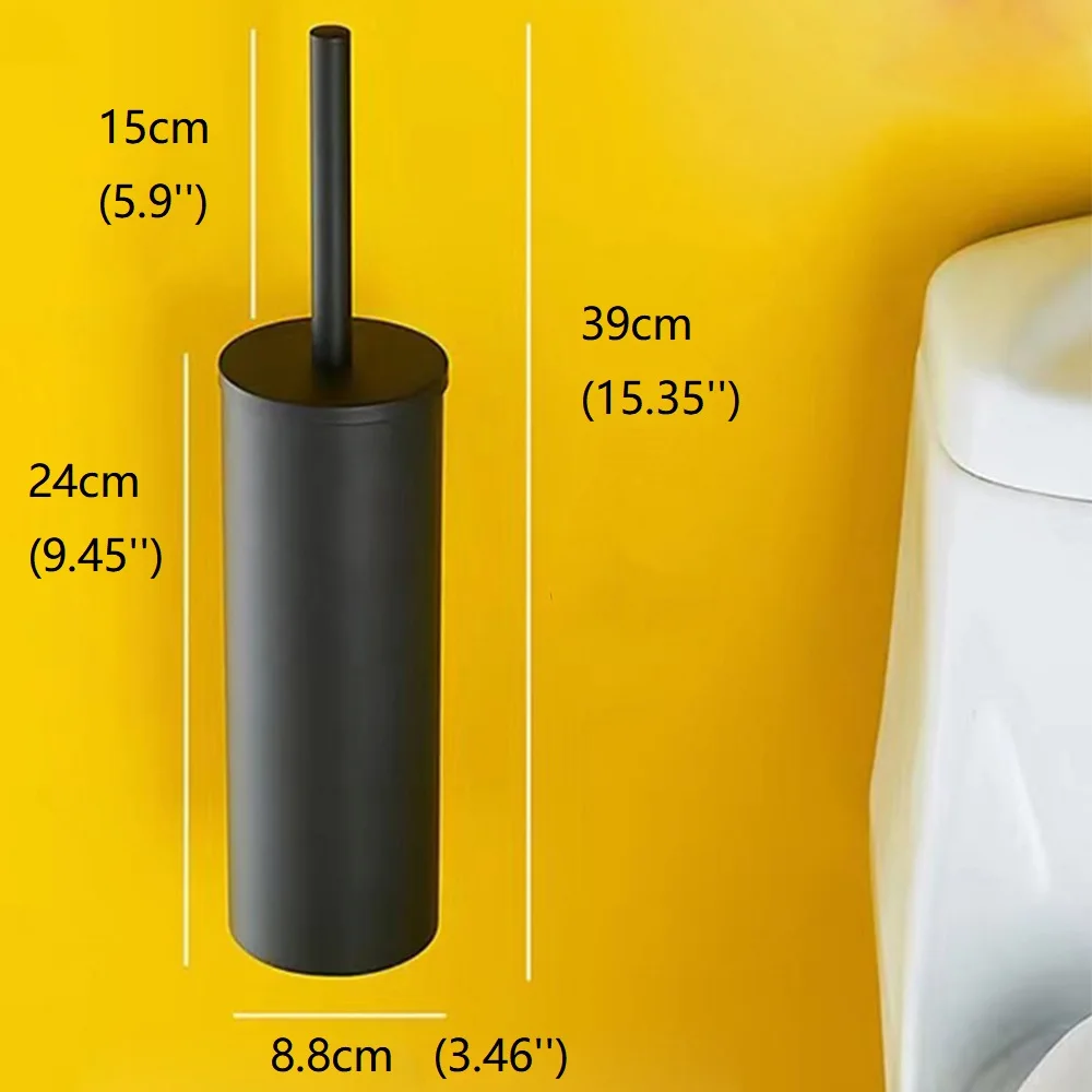 taicute fashion toilet cleaning brush holder sets wall mount stainless steel bathroom accessories wc hardware black chrome free global shipping