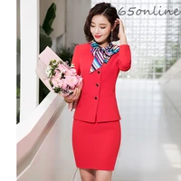 formal professional autumn winter pantsuits for women business work wear ladies ol styles blazers airline stewardess outfits