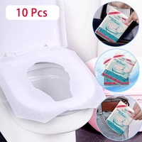 10 pcsbag travel disposable toilet seat covers mat toilet paper pad for travel biodegradable sanitary wc bathroom accessories