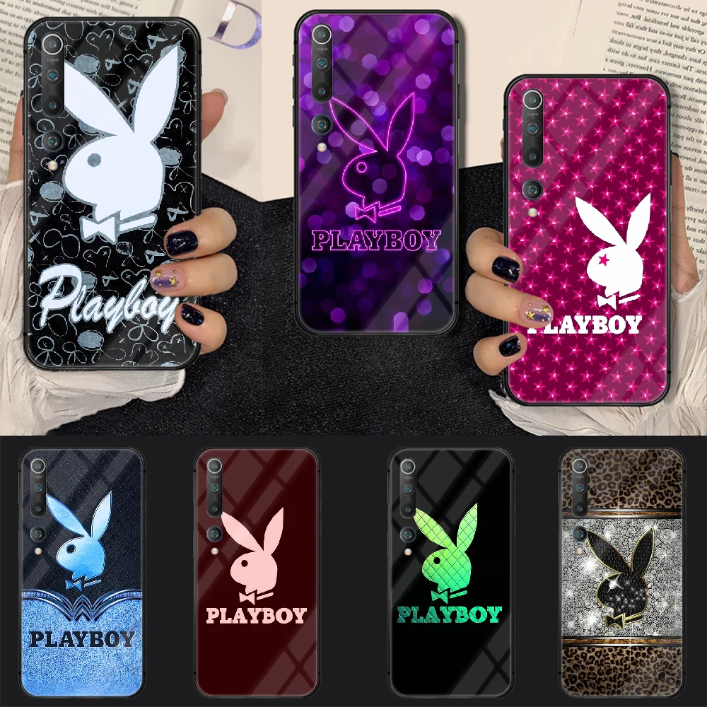 

Rabbit Playboys Brand Phone Tempered Glass Case Cover for Xiaomi Mi A MAX X POCO M Note 3 9 10 11 i T Pro Lite Black Etui Etui