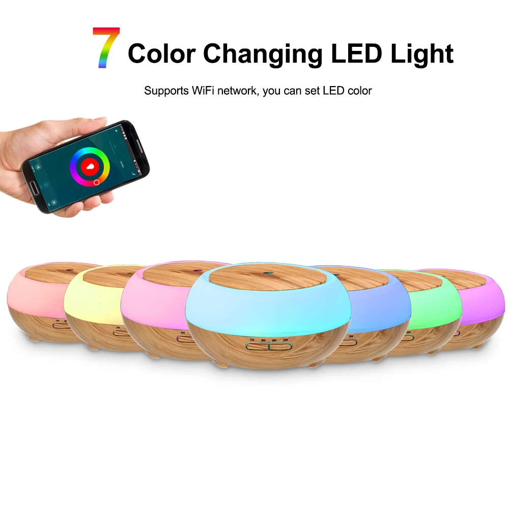 

Smart Wifi Wireless 400ml Aroma Essential Oil Diffuser Air Humidifier Compatible with Alexa and Google Home amazon Voice Control