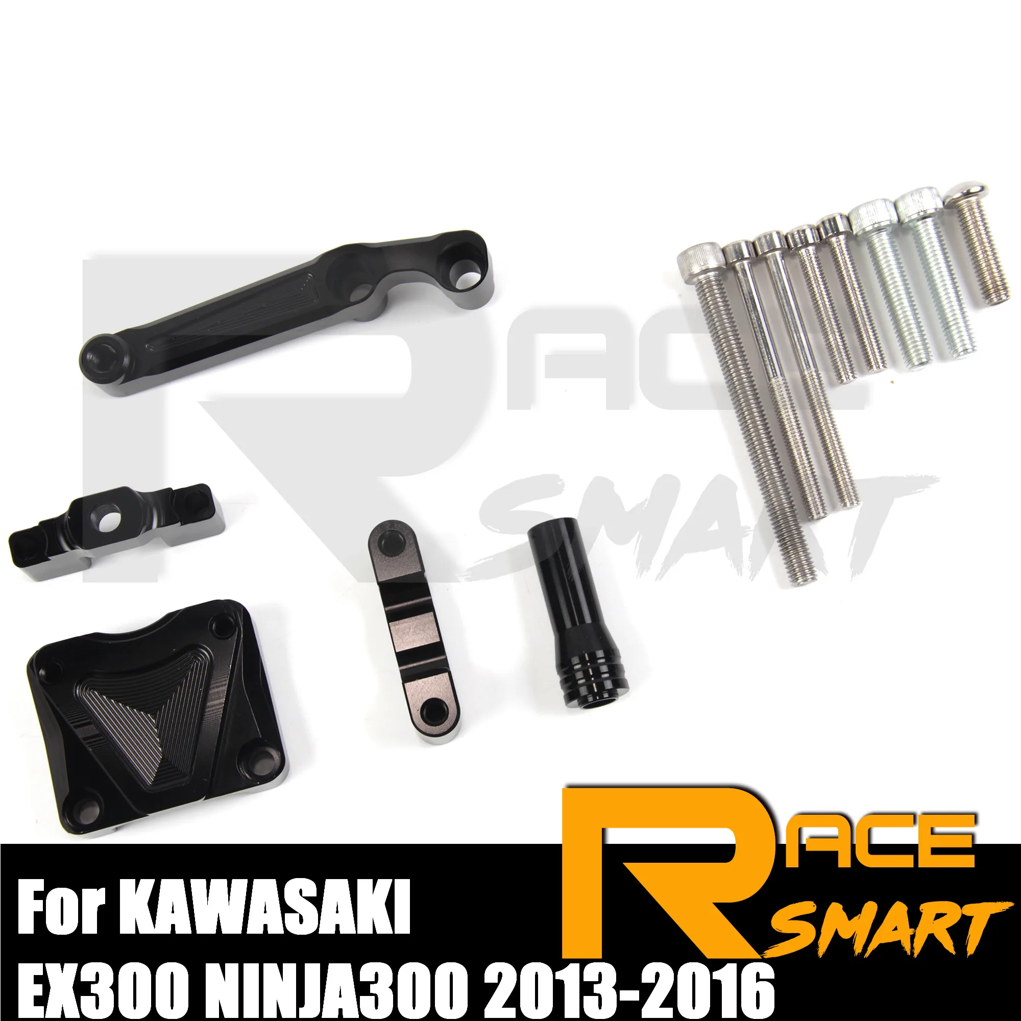 

Motorcycle Stearing Damper Stabilizer Bracket Parts For KAWASAKI EX300 NINJA300 2013-2016 2014 2015 EX 300 Ninaj300 Gold Black