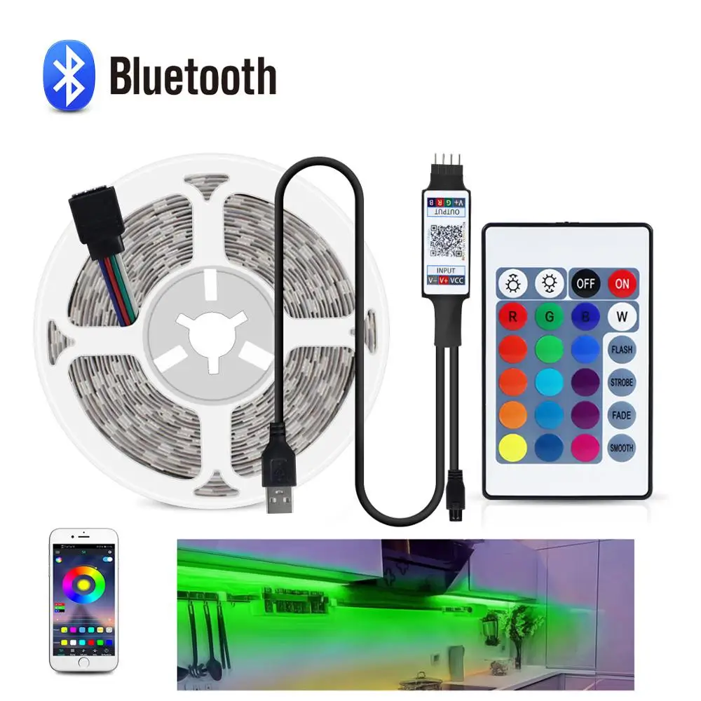 Светодиодный светильник с Bluetooth RGB s 2835 SMD 60 Светодиодный/м Кухонный Светильник для