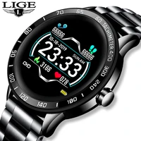 lige 2019 new smart watch men waterproof sport for iphone heart rate blood pressure fitness tracker smartwatch reloj inteligente