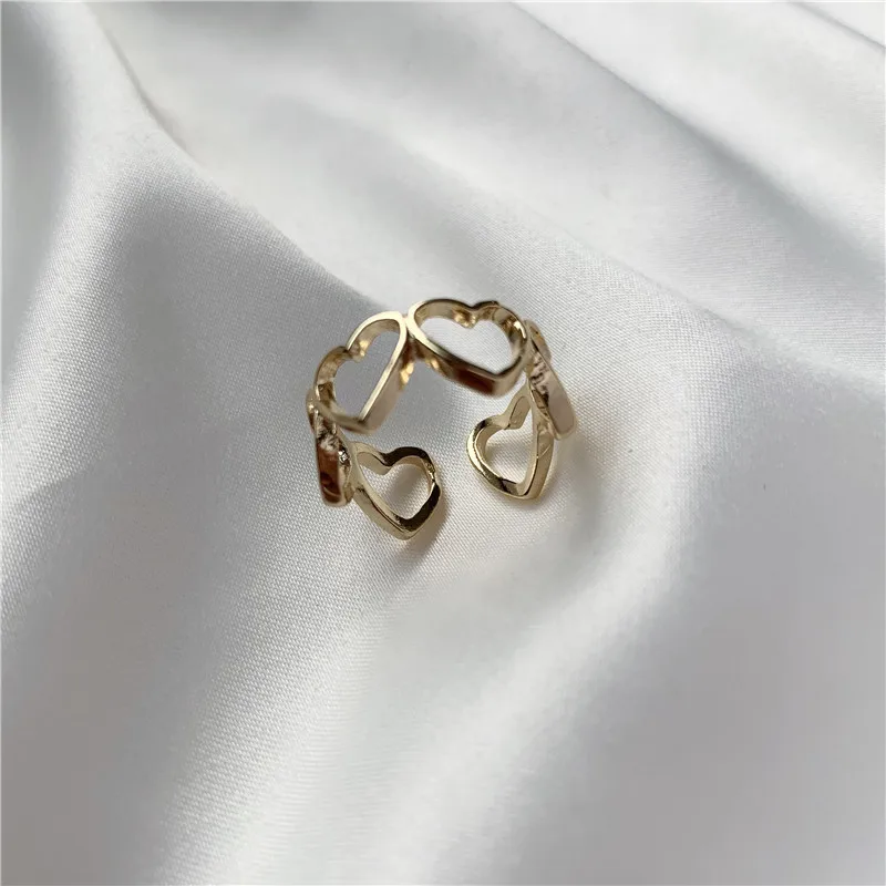 JOUVAL в Корейском стиле Новый кольцо с сердечком для Для женщин качества покрытием