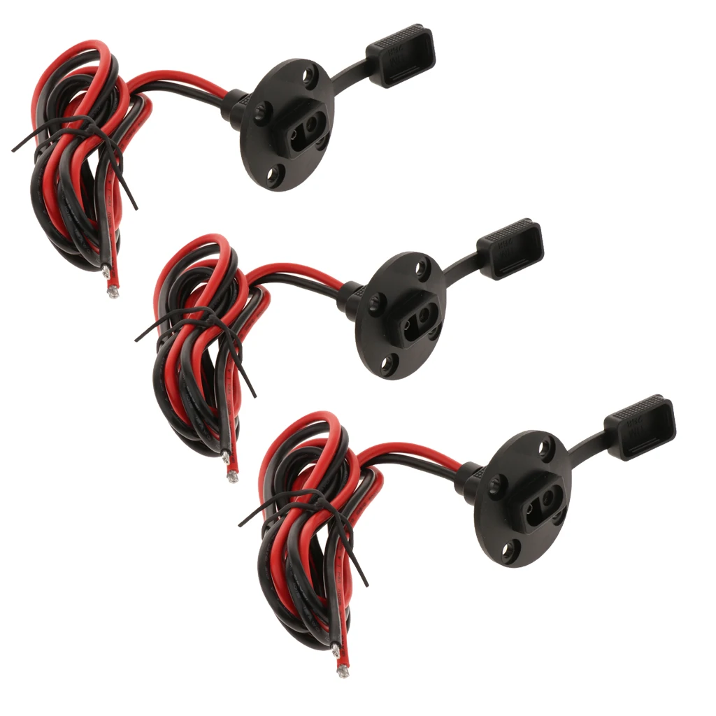 Упаковка из 3 солнечных всепогодных SAE гнезда боковины порта Универсальный