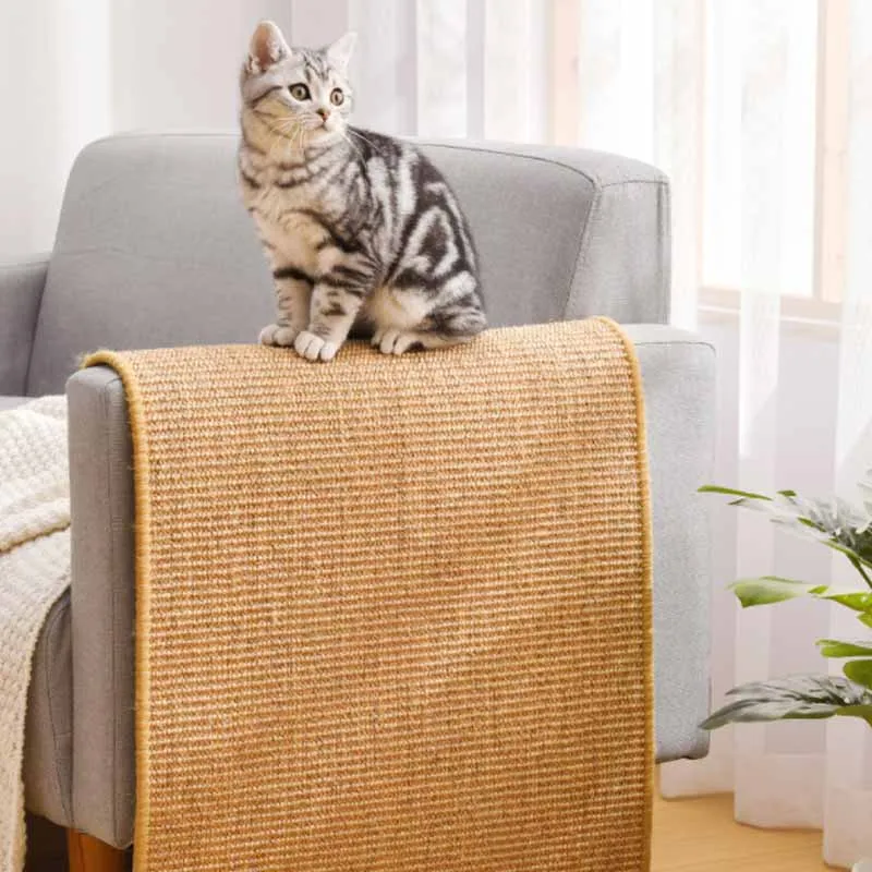 Новая кошачья чесалка коврик из сизаля Когтеточка скребок для ногтей кошачье