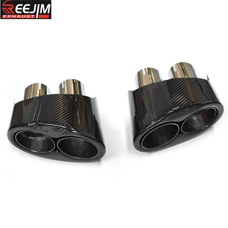 2 шт. Akrapovic выхлопной наконечник из углеродного волокна для Rudi RS3 RS4 RS5 RS6 RS7 A3 A4 A5 A6 A7 выхлопные наконечники выхлопная машина Стайлинг