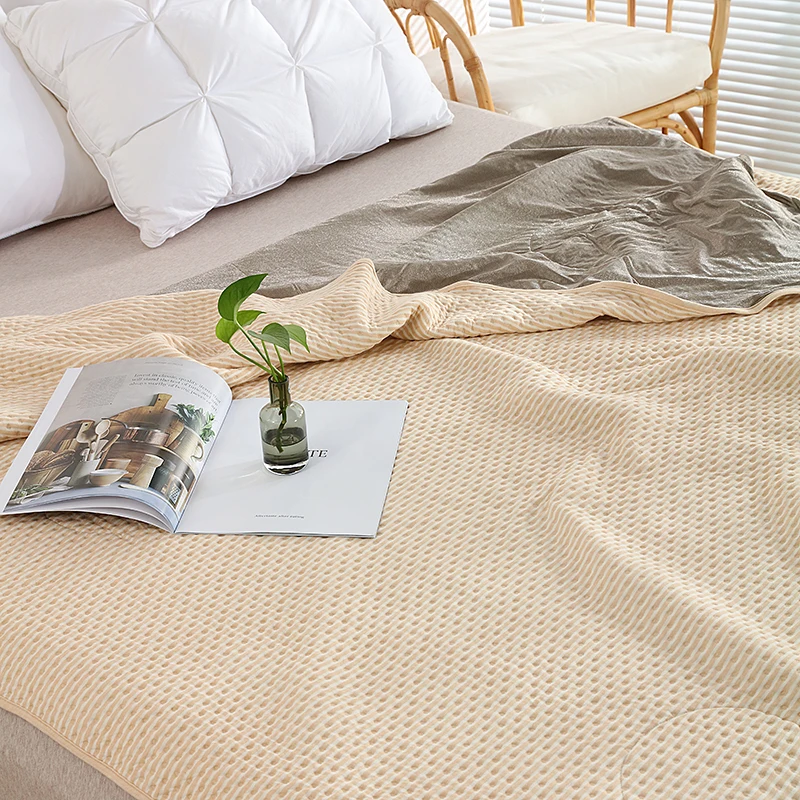 EMF Protection Blanket Pure silver with organic cotton 5G block Quit Size: 150x216cm Tan color thick