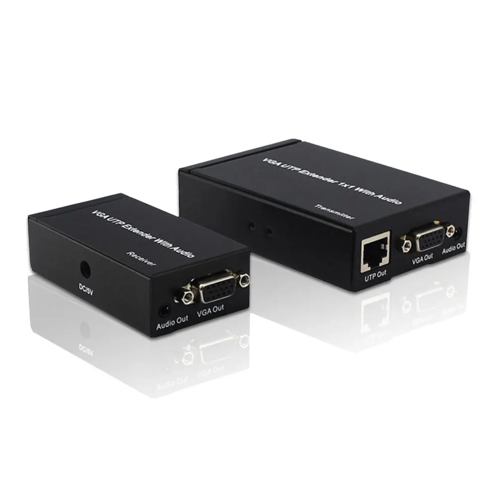 VGA UTP расширитель ресивер 300 м HD 1080P 1x1 сплиттер с аудио через Cat5/5e/6 RJ45 Ethernet кабель |