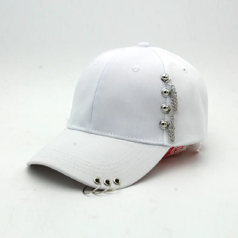 Dad Hat Creative Piercing Ring Baseball Cap Punk Hip Hop Caps Cotton Adult Casual Solid Adjustable Unisex caps images - 6