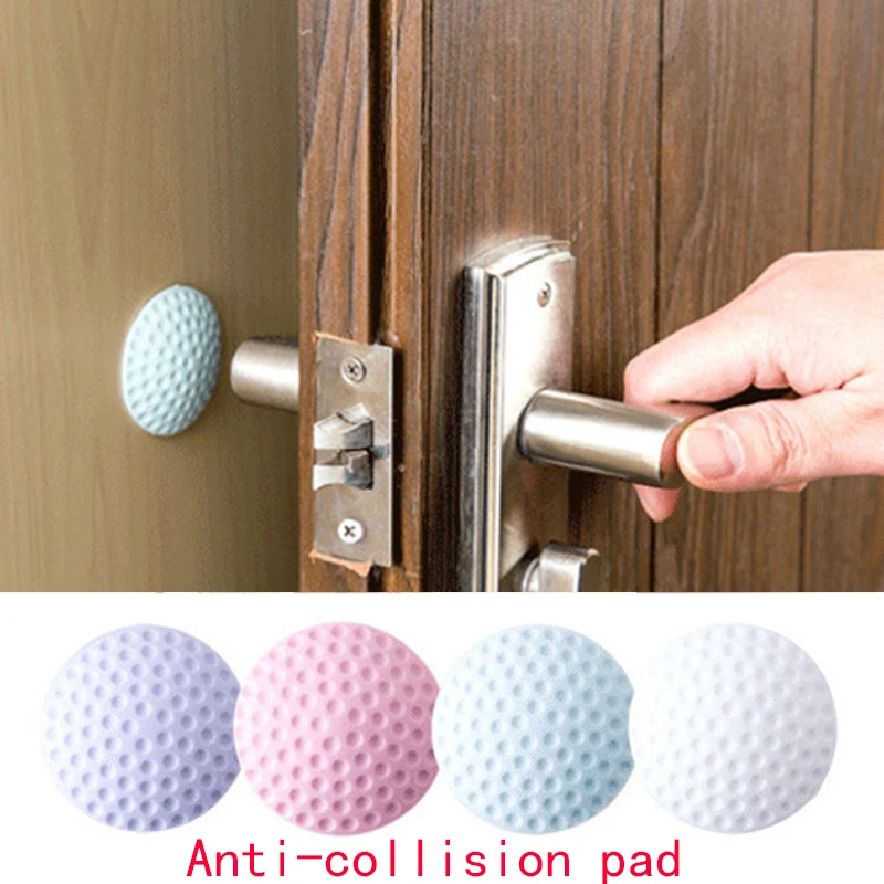 Barra de puerta silenciosa para el hogar, parachoques de goma con dise&ntilde;o de Golf, bloqueo de puerta, almohadilla protectora, pegatinas de pared, 1 unidad-0