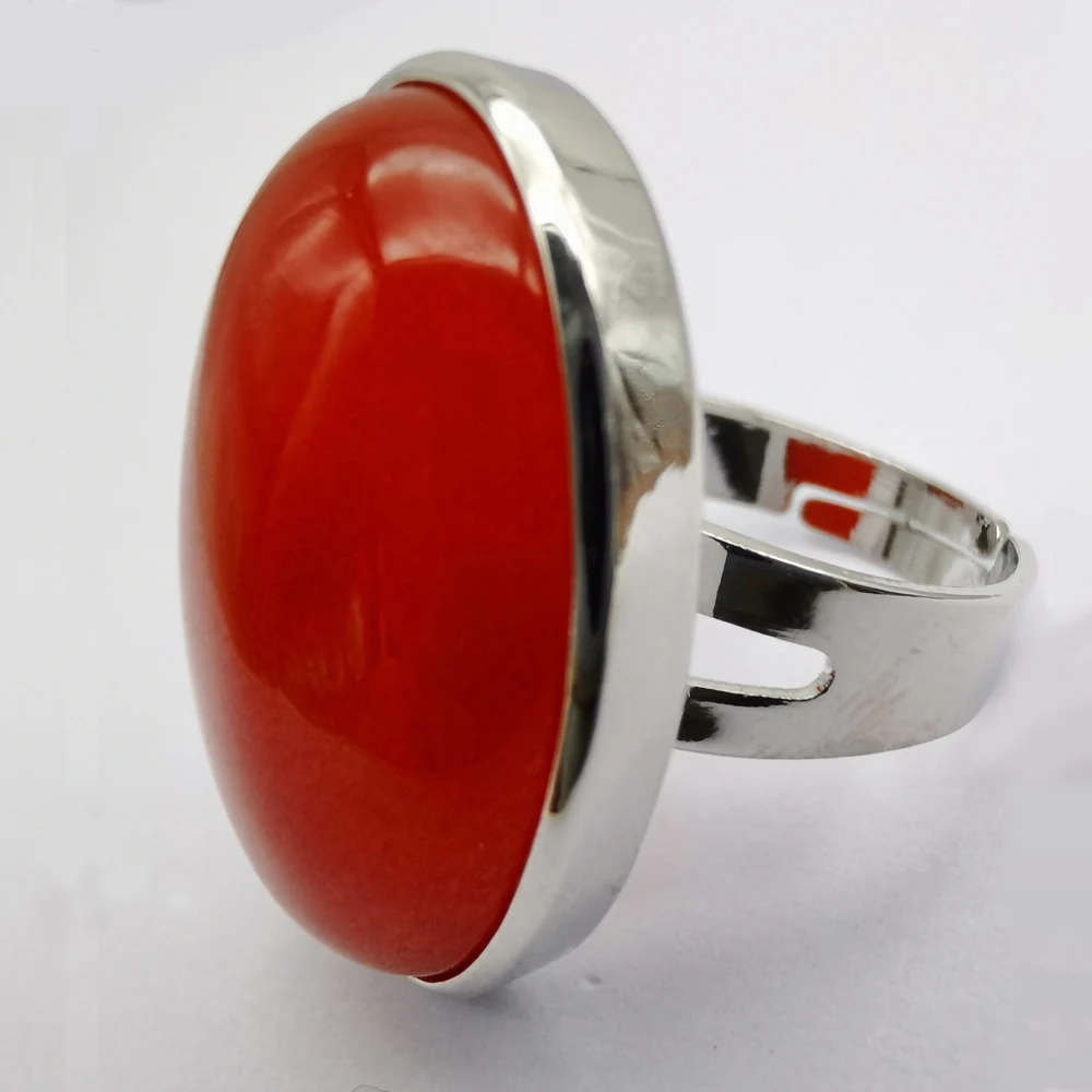 Red Jade Лабрадорит унакит эпидот Howlite Родонит Howlite камень Сердолик Овальный драгоценный камень палец кольцо Размер 8 ювелирные изделия для женщин подарок 1 шт - Цвет основного камня: Red Jade