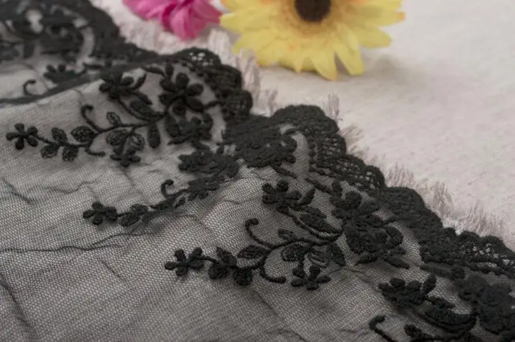 1 ярд/Лот хлопковая кружевная отделка вышитая ткань одежда для шитья платья юбки