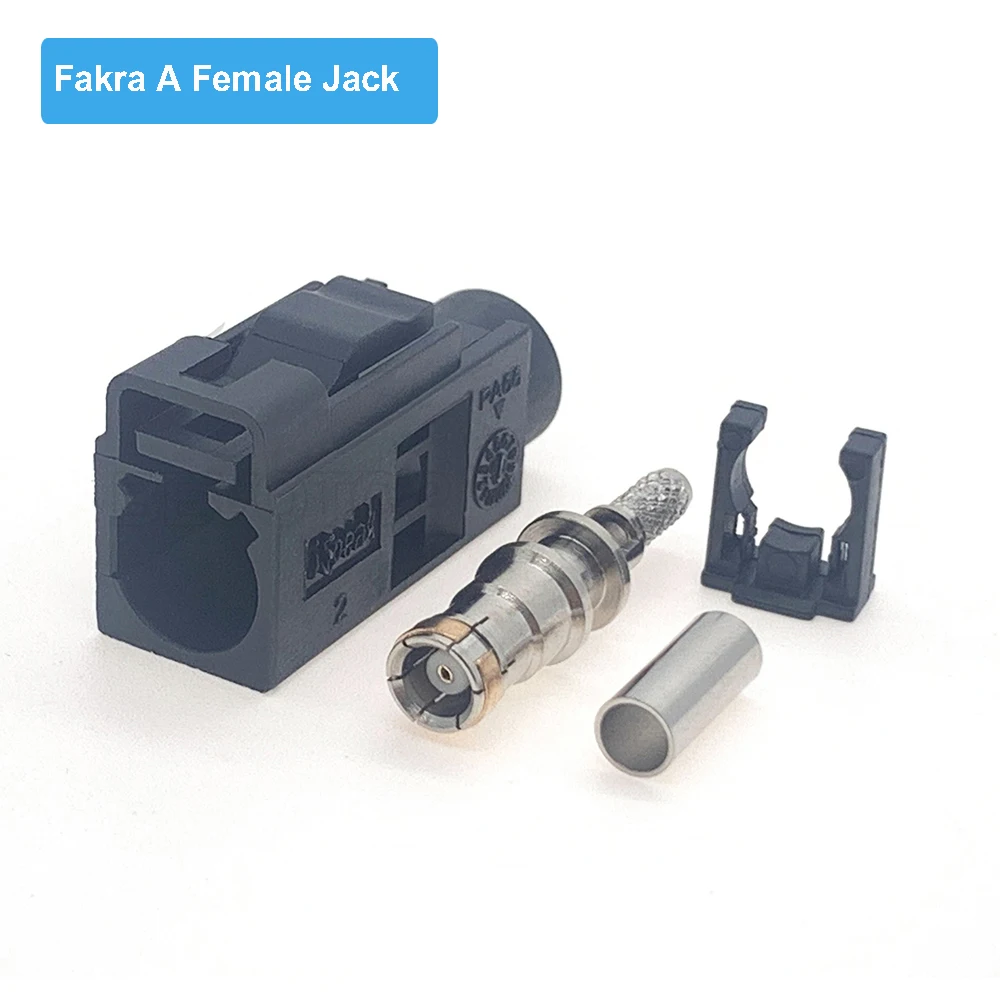 Черный разъем Fakra коаксиальный штекер A/гнездовой RAL 9005 RF соединители для