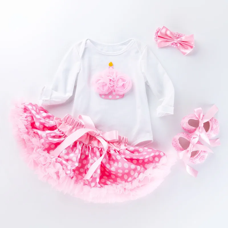 

1 Year Old Girl Dress First Baby Birthday Dress Girls Tutu Dress Toddler Tulle Dresses Long Sleeve Cotton Tutu Dress