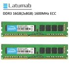 Память Latumab ОЗУ DDR3 16 Гб (2x8 ГБ) 1600 МГц память рабочей станции 240-контактная ECC UDIMM PC3-12800E 1,5 в DDR3 ОЗУ ECC Небуферизованная память