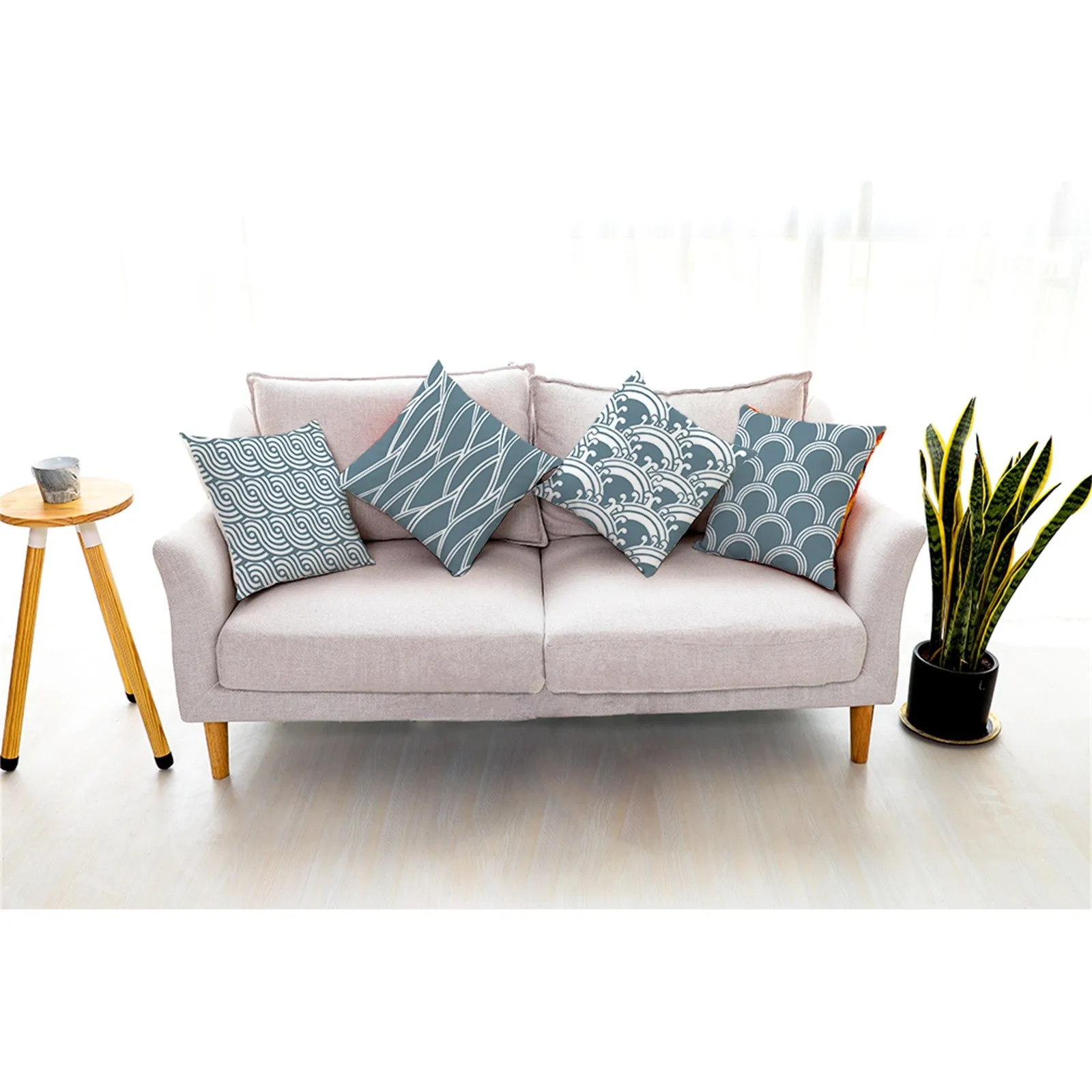 

Decorative Throw Pillows Geometry Pillow Cover 45x45 Polyester Cushion Cover Plant Series Pillowcase Cushions Home Decor