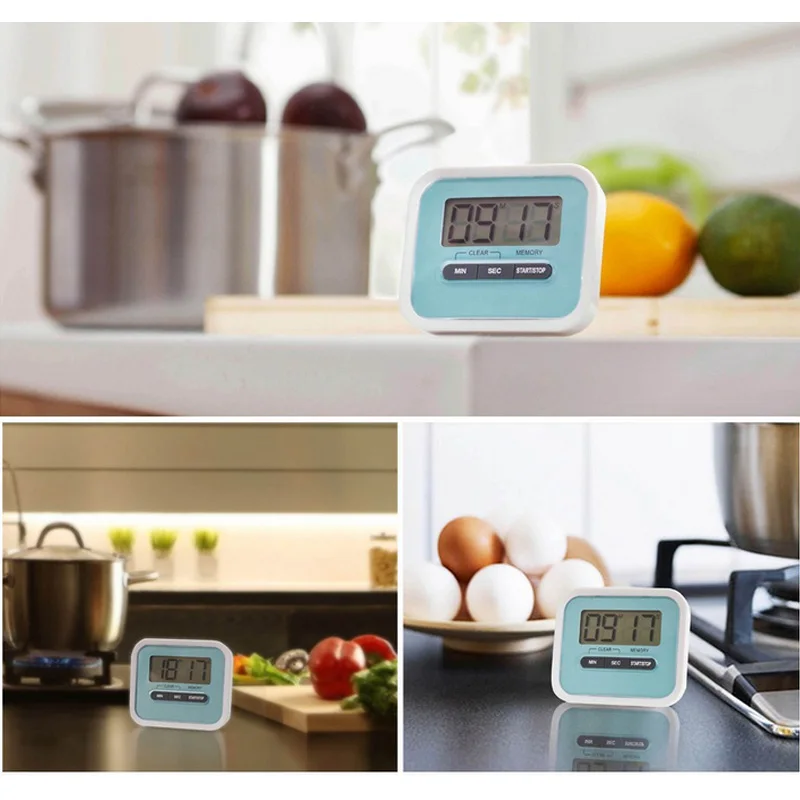 1pcs Ultra-thin LCD Digital Screen Kitchen Timer Gadget Cooking Countdown Loud Alarm Clock With Magnet | Дом и сад