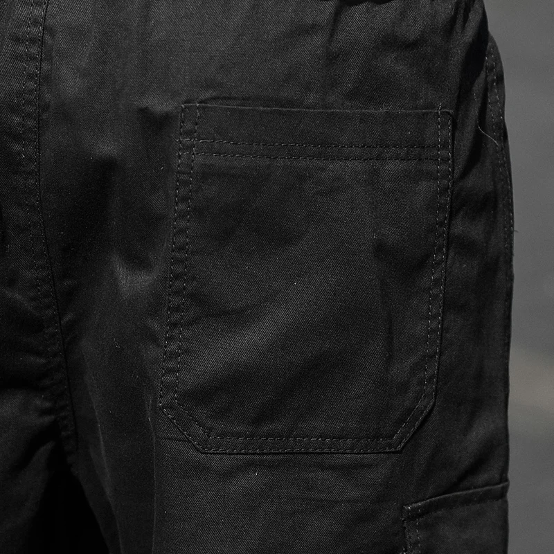 

Mens Shorts Summer Cargo Shorts Fashion Knee Length Drawstring Men Shorts Cotton Khaki Work Bermudas Masculina Plus Size 7XL