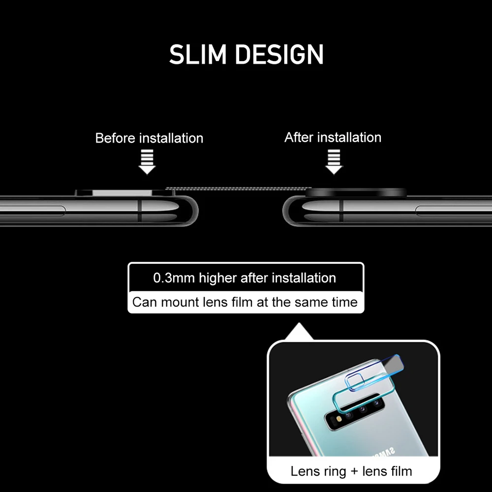 Телефон объектива камеры протектор экрана для samsung S10 алюминиевая пленка